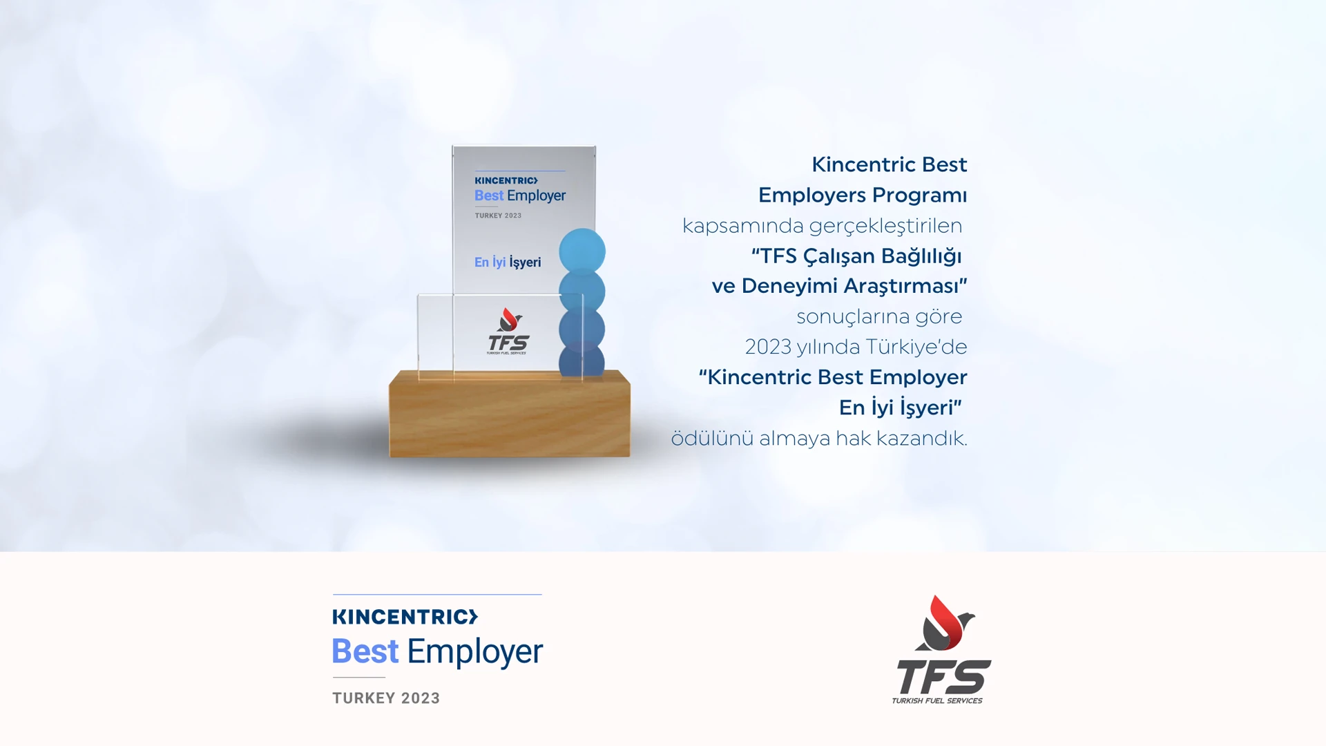 Kincentric Best Employer ödülünü kazanan Turkish Fuel Services, 2023’te çalışan bağlılığı ve güçlü kurum kültürünü bir kez daha kanıtladı.